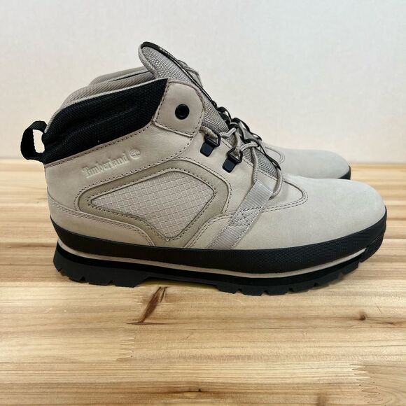 NEW Timberland Euro Hiker mid leather lace up boots Mens 7 Womens 8.5 Grey Black - Picture 1 of 8
